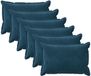 vidaXL Housse de coussin 6 pcs BOIS Bleu 40 x 60 cm Velours