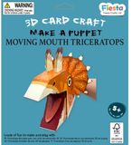 Fiesta Crafts Knutselset Triceratops Marionnette à main Carton Jouets