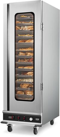 VEVOR Chauffe-plats, 16 niveaux, Armoire chauffante pour snacks avec bac à eau, Porte simple