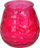 Arti Casa Tafelkaars - 15h - rood glas - citronella - 10 cm - lowboy kaars
