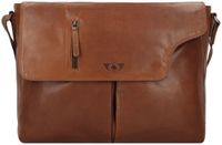 Greenburry Vintage Aktetas Messenger Leer 40 cm Laptop compartiment - 39cm (15,4 duim) - bruin
