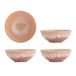 Bloomingville Darlene Lot de 4 bols en grès Rose Diamètre 20,5 cm