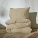 Auping Beige Satin Dekbedovertrek - Eenpersoons 140 x 220 cm - Katoensatijn - Beige