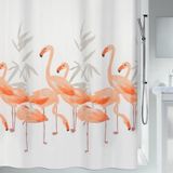 Spirella Douchegordijn Polyester Roze, Wit 180 x 200 cm