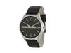 Armani Exchange Herenhorloge, Datumuurwerk met drie wijzers, 46 mm roestvrijstalen behuizing met leren armband, AX2101