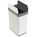 Well Home Poubelle avec ouverture à ailettes et capteur automatique, 50 l, blanc, 53 cm