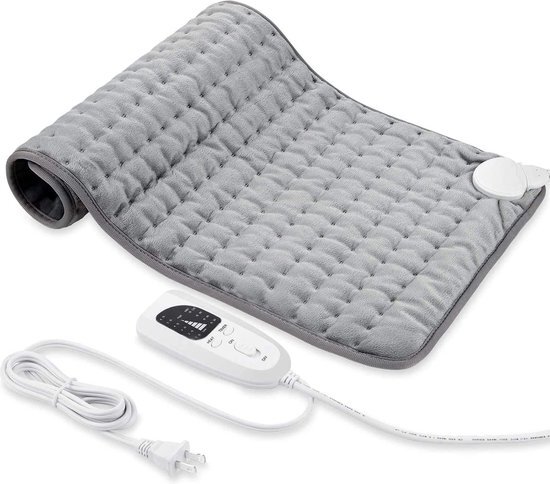 Rg Elektrisch warmtekussen – Electric heating pad – XL – extra groot – 6 warmtestanden – Baby warmtekussen – Tegen menstruatiepijn – Tegen spierpijn – Nek/schouder/rug/buik – Verwarmingsmat – Verwarmingskussen – WASBAAR – multifunctioneel