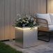 vidaXL Plantenbak met led zilver 30 x 30 x 30 cm roestvrij staal