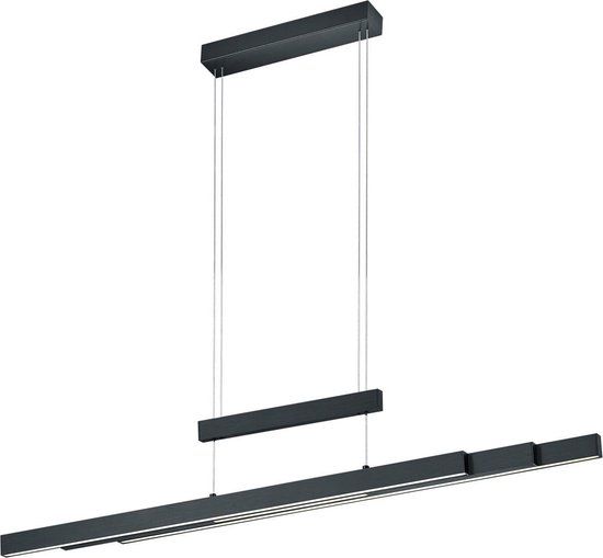 BES LED Trion Trojan Up and Down LED Hanglamp - 54W - Rechthoek - Mat Zwart - Aluminium