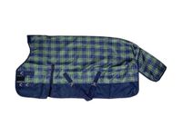 Posten HKM Providence paardendeken 165, marineblauw/groen