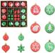 vidaXL Kerstbal set 40 st rood en groen Ø 6 cm kunststof