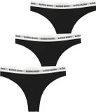 Björn Borg Dames Strings Vrouwen Onderbroek - 3 stuks - Zwart - Katoen - Maat S