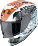 Scorpion EXO-JNR Air The4Elements Wit Blauw Oranje Kinder Motorhelm