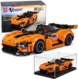 Lean toys Voiture de sport en briques vitrine orange 423 pcs