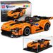 Lean toys Voiture de sport en briques vitrine orange 423 pcs