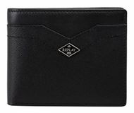 REPLAY Card Case Zwart Leer