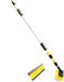 XPOtool WilTec XPOtool 2in1 3D Telescopische Wasborstel met Slangaansluiting 145-300cm met 2 Koppen Borstel Spons Wisser voor Auto's, Vrachtwagens, Campers