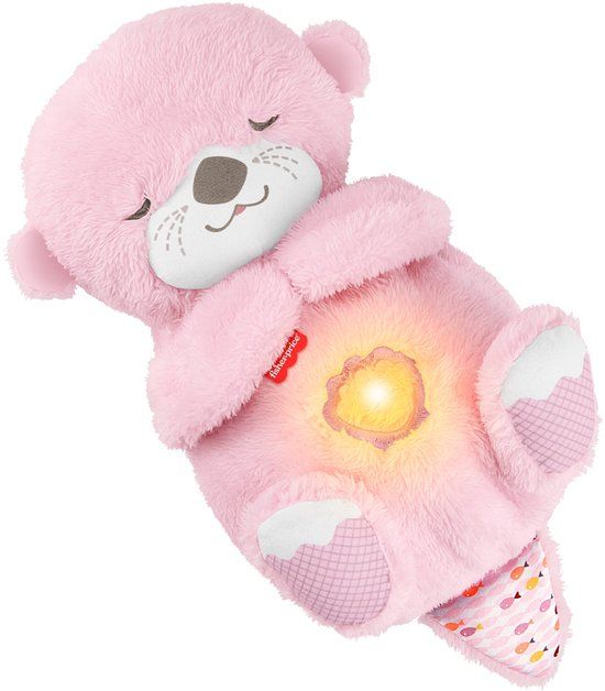 Fisher-Price Bedtijd Otter - Roze pluchen babyspeelgoed