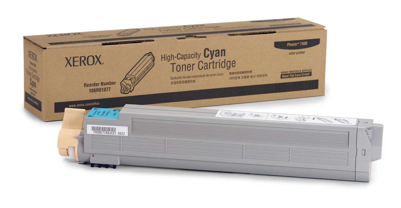 Xerox 106R01077 Cyan Toner Cartridge - 18000 Pages