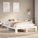 Maison Exclusive - Lit en bois massif sans matelas, blanc, 135x190 cm, en pin