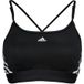 adidas Aeroreact Trainingsbeha voor volwassenen, lichtondersteuning, 3 strepen, trainingsbeha, lichtondersteuning (1 stuk)