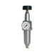 Riegler Filterregelaar "standaard", metalen reservoir en mano., 5 μm, BG 3, G 1/2, PE max. 25 bar, regelbereik 0,5-16 bar, afvoer: handmatig