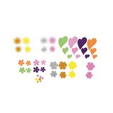 Smart 5001 verpakking met 64 bloemen en hartjes van EVA, meerkleurig