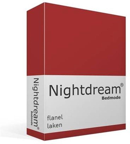 Snoozing Flanel Laken - Rood - 200x260 cm - 2-persoons