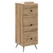 vidaXL Ladekast 33 x 34,5 x 90 cm Bewerkt hout Artisanaal eiken