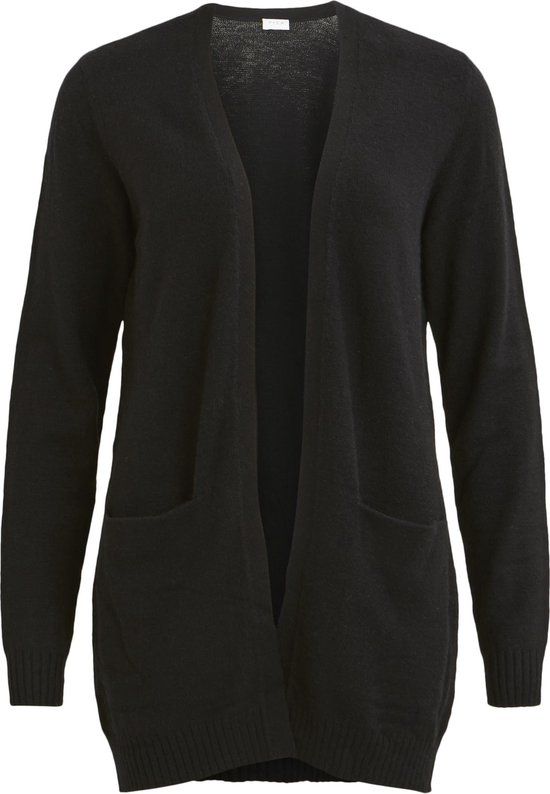 VILA VIRIL Open Knit Cardigan Women - Black - Size XS