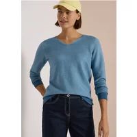 Pullover mit V-Ausschnitt in Two-Tone-Optik
