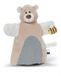 61856 Knuffeldoek, handpop, beer, 2-in-1, 26 x 25 cm, beige, baby's en peuters, baby knuffeldoek om mee te spelen, vast te pakken, te knuffelen en te ontdekken