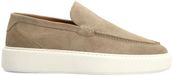 Manfield - Heren - Beige suède loafers - Maat 40
