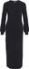 VILA VIKALIA L/S O-NECK ANKLE KNIT DRESS 1/KA Dames Maxi jurken Zwart
