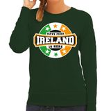 Bellatio Decorations Have fear Ireland is here sweater met sterren embleem in de kleuren van de Ierse vlag - groen - dames - Ierland supporter / Iers elftal fan trui / EK / WK / kleding L