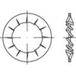 TOOLCRAFT 1067179 Rondelle crantée Diamètre intérieur : 6,4 mm DIN 6798 Acier inoxydable 1000 pièce(s)
