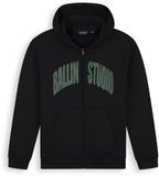 Ballin Amsterdam Heren Loose fit Zip-up Sweater Zwart Maat M