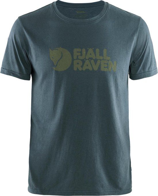 Fjallraven Logo T-shirt - Men - Navy - Size M
