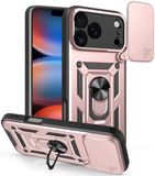 Techsuit Hoesje geschikt voor Apple iPhone 17 Pro - Camshield Back Cover - Roségoud