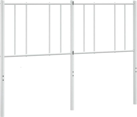vidaXL Hoofdbord Metaal Wit 135 cm