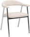 DÉJA Living Eetkamerstoel Sorø - Beige/Chrome - Set van 2