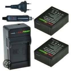 ChiliPower Go Pro Hero 3 Kit 2 accu's + lader + 12V autosnoer CP-GP302-2PCH-EU