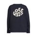 Me & My Monkey rechtvallende longsleeve met backprint - donkerblauw