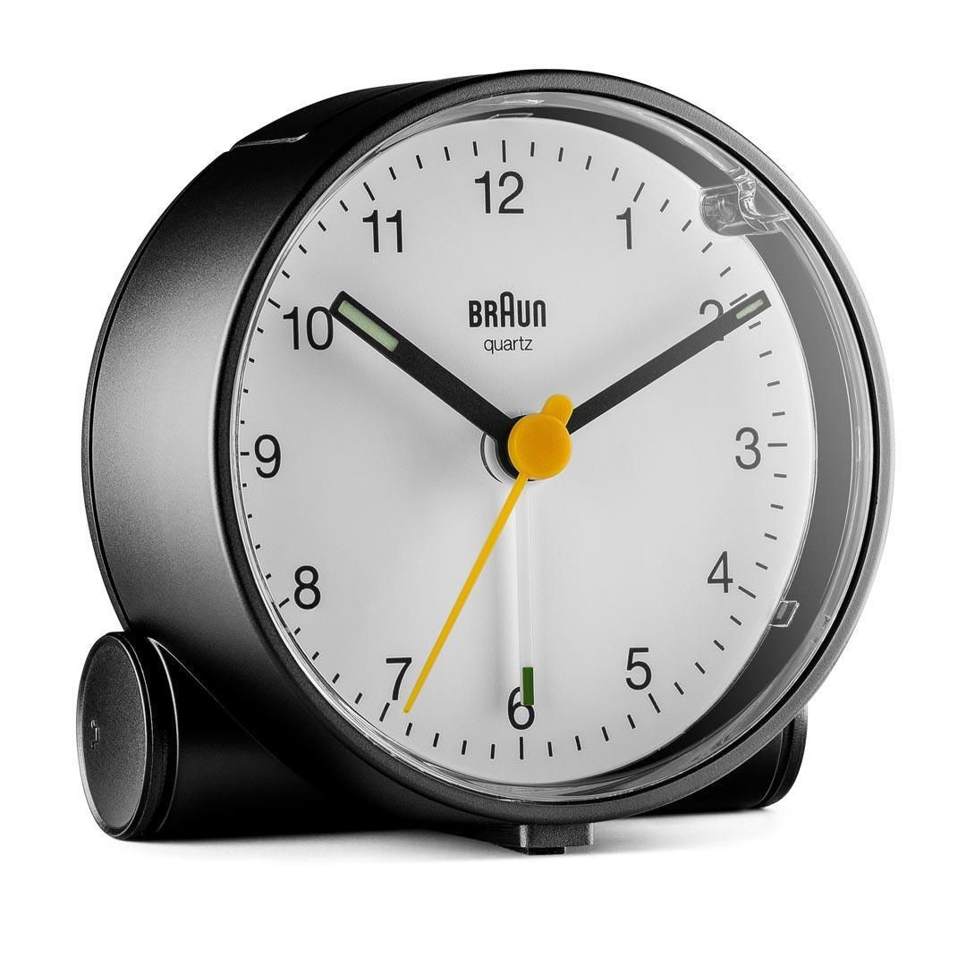 Braun BC01 - Quartz Alarm Clock - Black/White - Analog