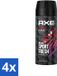 Axe 4 x Deodorant Bodyspray - 48hrs Sport Fresh - Recharge - Arctic Mint & Cool Spices - 150 ml