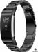 Strap-it Stalen Smartwatch bandje - Geschikt voor Fitbit Charge 2 - Zwart