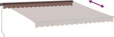 vidaXL Zonnescherm Handmatig Bruin Polyester 400x350 cm