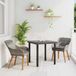 Maison Exclusive - Ensemble de jardin avec coussins, 3 pièces, gris, en plastique tressé