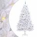vidaXL Kunstmatige Hinged Kerstboom Wit 270 cm PVC en Staal