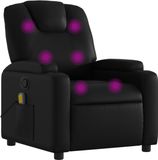 vidaXL - Massagestoel - zwart - kunstleer